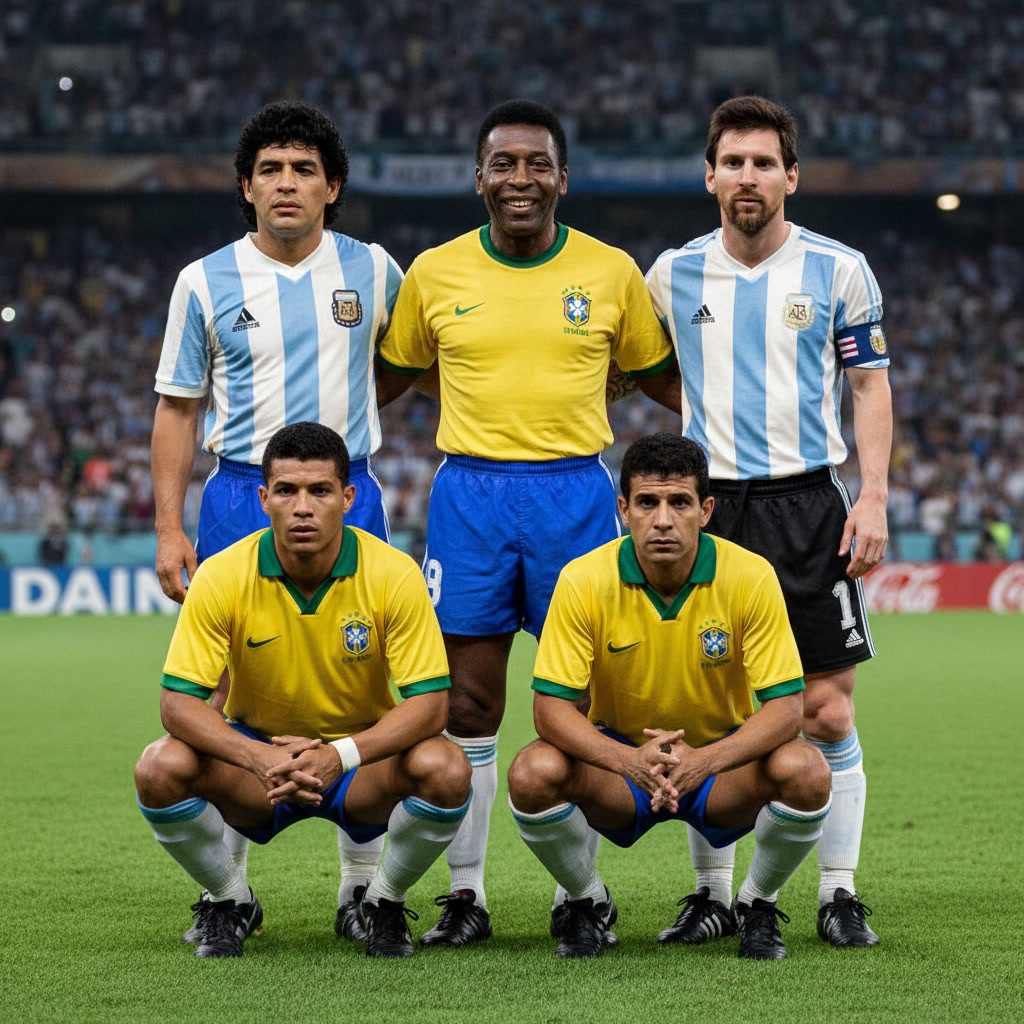 Top 5 Dribblers of All Time: Pelé, Messi, Maradona, Romário & R9